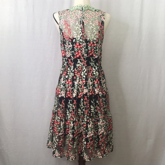 ANTHROPOLOGY HD in Paris Embroidered Emilia Women's Dress Sz 4 - Picture 7 of 11
